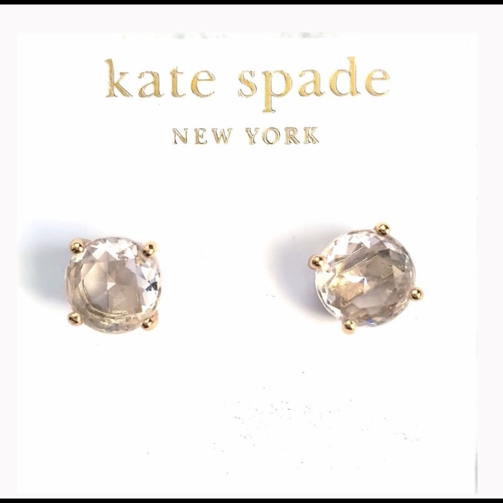 NWT Kate Spade “Clear” Stud Earrings - Picture 3 of 5